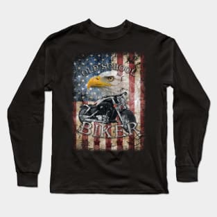 Old School Biker Long Sleeve T-Shirt